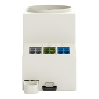 709-581 Розетка розподільчої шафи; для монтажу на DIN-рейку та гвинтового монтажу; для штекера, тип F, CEE 7/4 (Schuko); світло-сірий