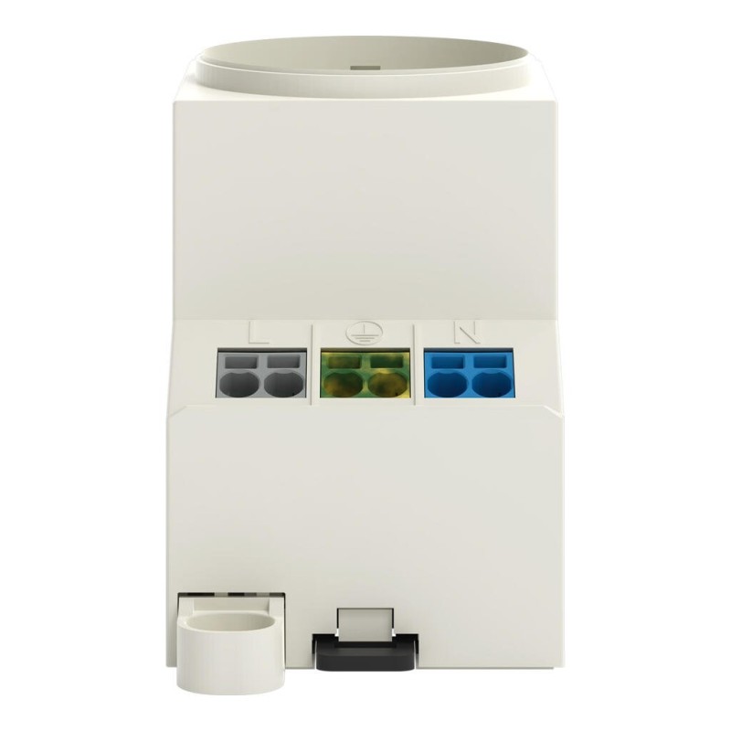 709-581 Switchgear cabinet outlet;for DIN-rail and screw mounting;for plug, type F, CEE 7/4 (Schuko);light gray