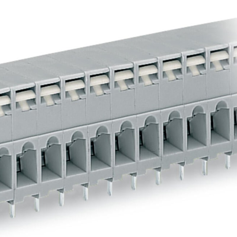 741-116 Клема на друковану плату; кнопка; 2.5 мм²; сірий