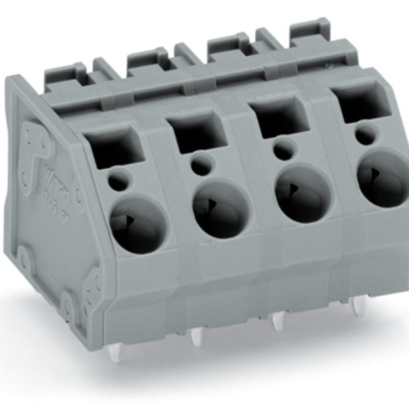 745-1352 Клема на друковану плату; 6 мм²; Крок контактів 10 мм; сірий