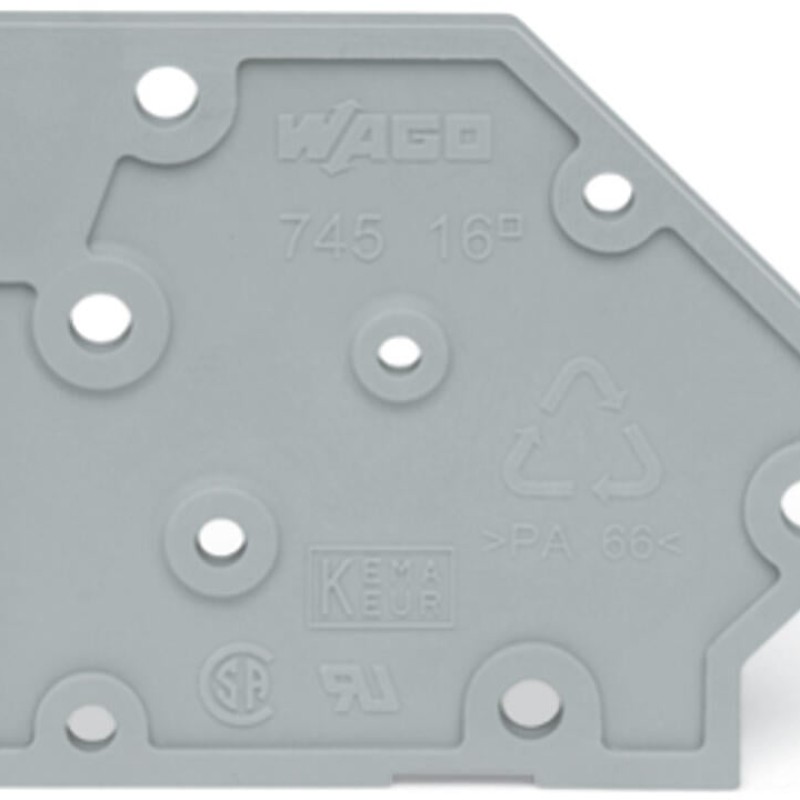 745-500 Кінцева пластина; сірий