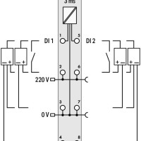 750-407 2-channel digital input;220 VDC;light gray