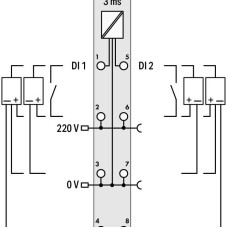 750-407 2-channel digital input;220 VDC;light gray