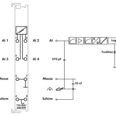 750-468/040-000 4-channel analog input;0 ... 10 VDC;Single-ended;dark gray