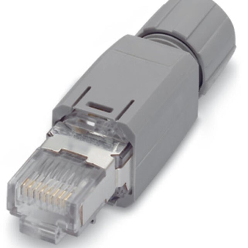750-975 З'єднувач ETHERNET RJ-45, IP20; ETHERNET 10/100 Мбіт/с; для польового монтажу; світло-сірий