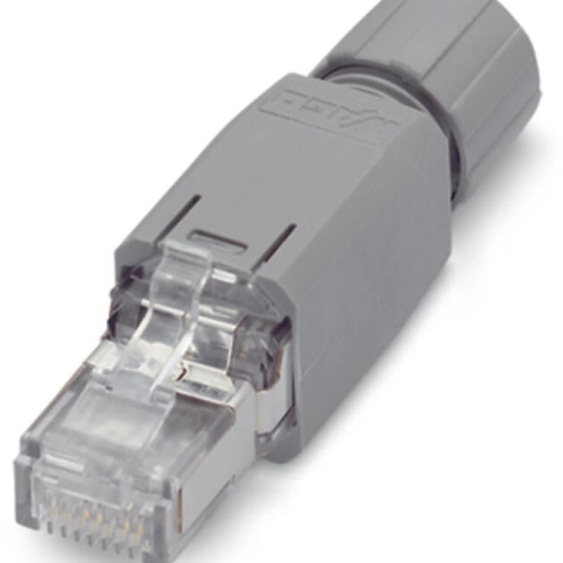 750-975 З'єднувач ETHERNET RJ-45, IP20; ETHERNET 10/100 Мбіт/с; для польового монтажу; світло-сірий
