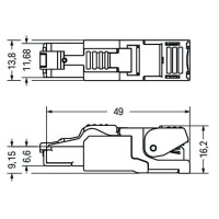 750-977/000-022 Connector ETHERNET;RJ-45;Cat. 6A