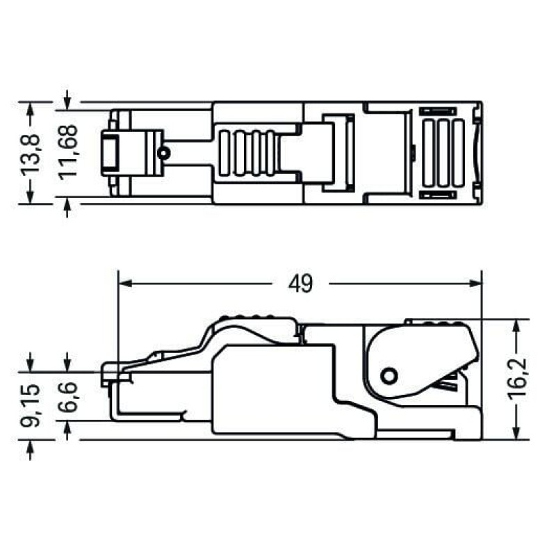 750-977/000-022 З'єднувач ETHERNET; RJ-45; Cat. 6A