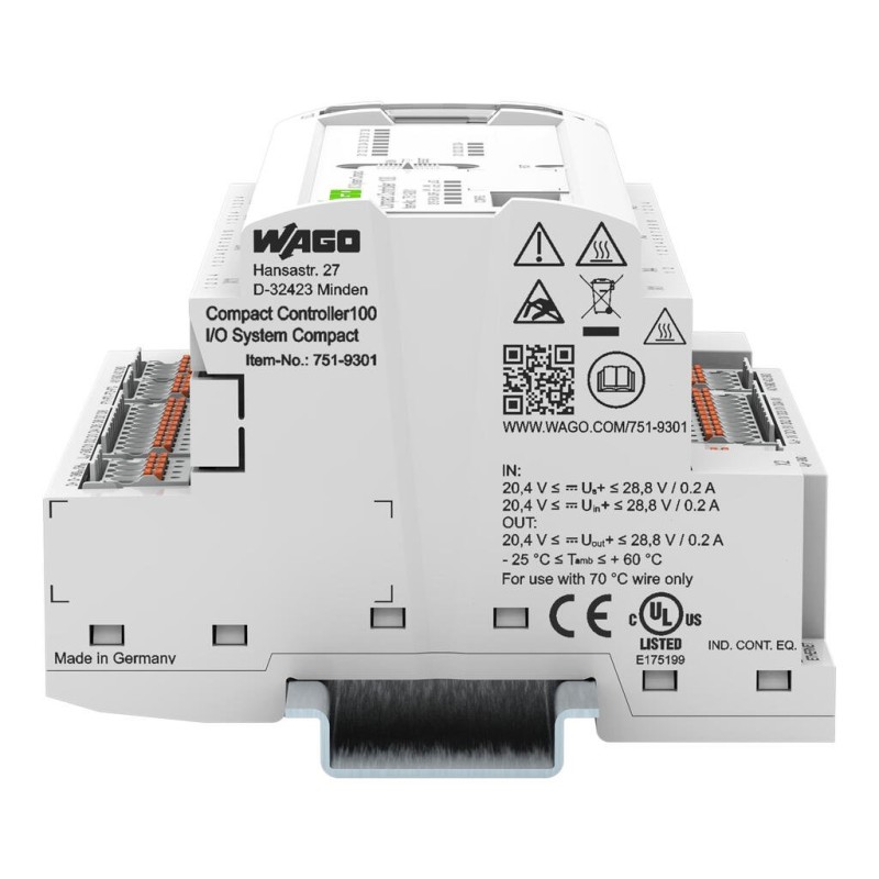751-9301 Compact Controller 100; 8DI 4DO 2AI 2AO 2NI1K/PT1K 1RS485; 2 x ETHERNET
