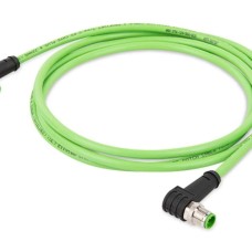 756-1204/060-010 ETHERNET cable;M12D plug; angled;M12D plug; angled;green