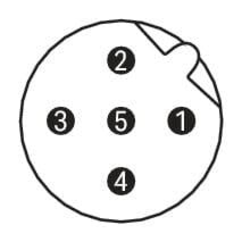 756-1304/060-050 System bus cable;M12B plug; angled;5-pole;yellow