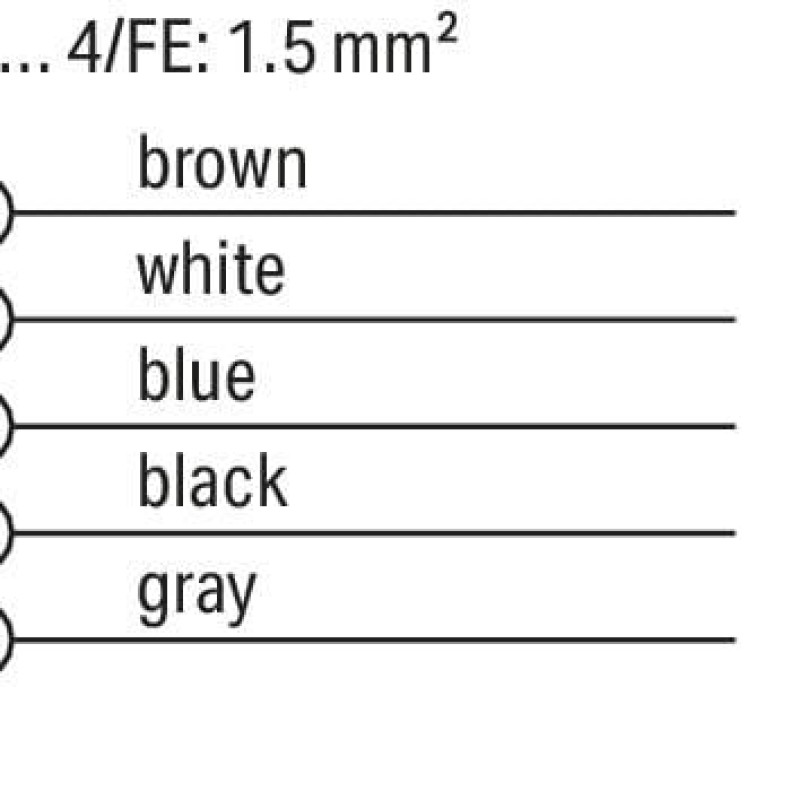 756-3501/050-020 Кабель живлення; Гніздо M12L; прямий; 5-полюсний
