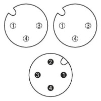 756-5516/040-010 Кабель датчика/виконавчого механізму; 2xM12 гніздо; прямий; Штекер M12A; прямий