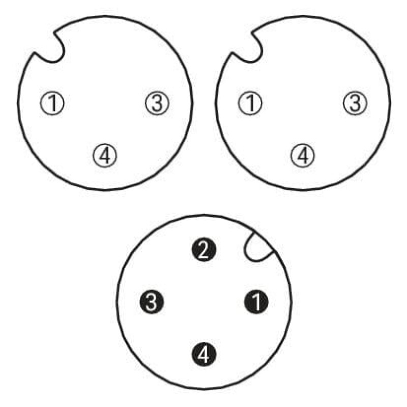 756-5516/040-010 Кабель датчика/виконавчого механізму; 2xM12 гніздо; прямий; Штекер M12A; прямий