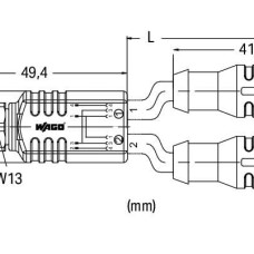 756-5516/040-010 Sensor/Actuator cable;2xM12 socket; straight;M12A plug; straight