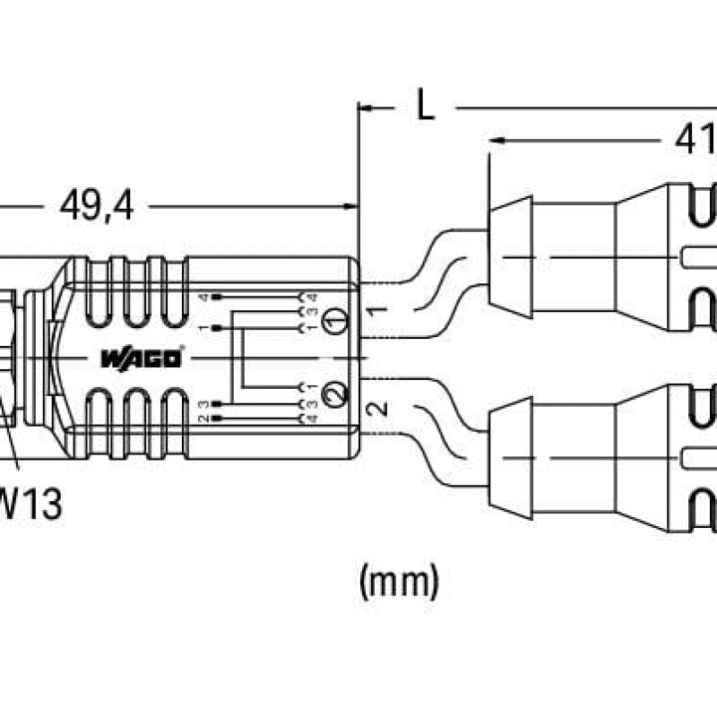 756-5516/040-010 Кабель датчика/виконавчого механізму; 2xM12 гніздо; прямий; Штекер M12A; прямий