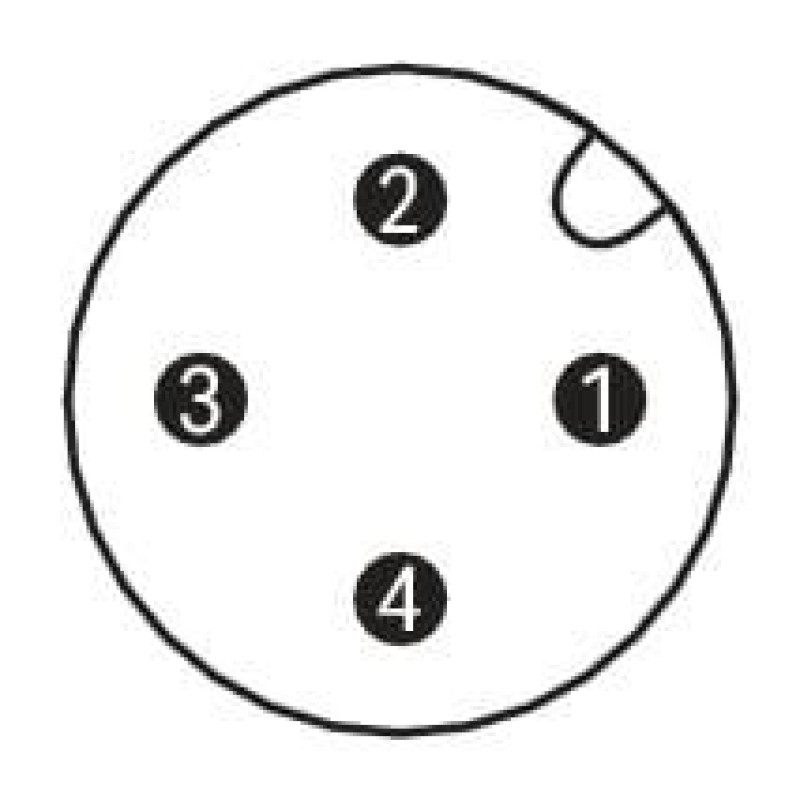 756-9206/040-000 Fitted pluggable connector;4-pole;M12 plug, right angle