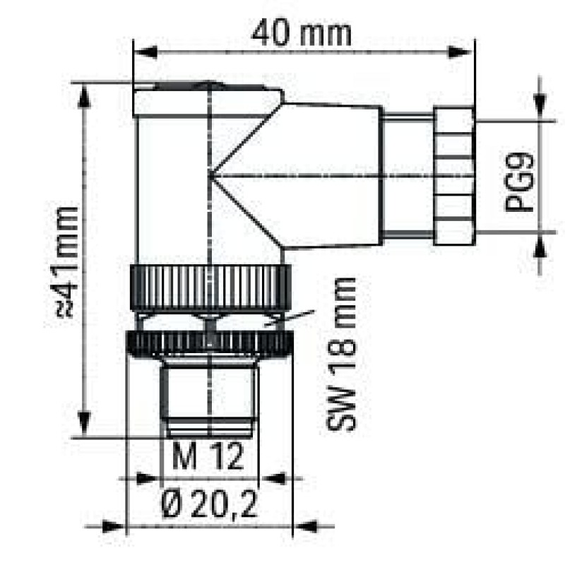 756-9206/040-000 Fitted pluggable connector;4-pole;M12 plug, right angle