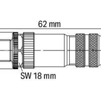 756-9207/060-000 Аксесуари; Штекер M12, осьовий; 5-полюсний