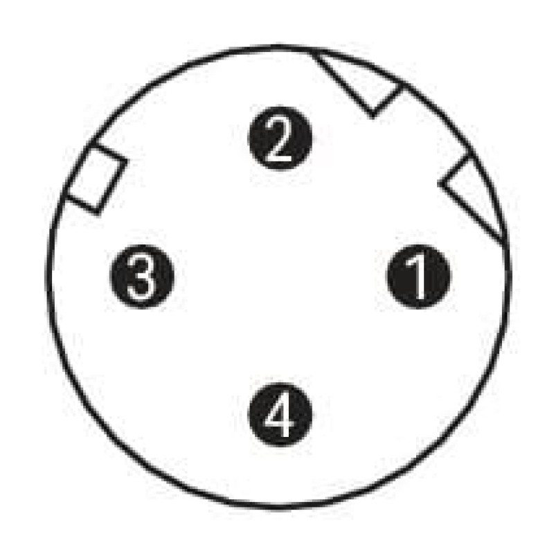 756-9501/060-000 Fitted pluggable connector;4-pole, shielded;M12 plug, straight, D-coded
