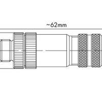 756-9501/060-000 Встановлений вставний з'єднувач; 4-полюсний, екранований; Штекер M12, прямий, D-кодування