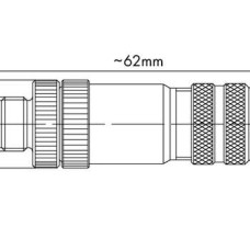 756-9501/060-000 Fitted pluggable connector;4-pole, shielded;M12 plug, straight, D-coded