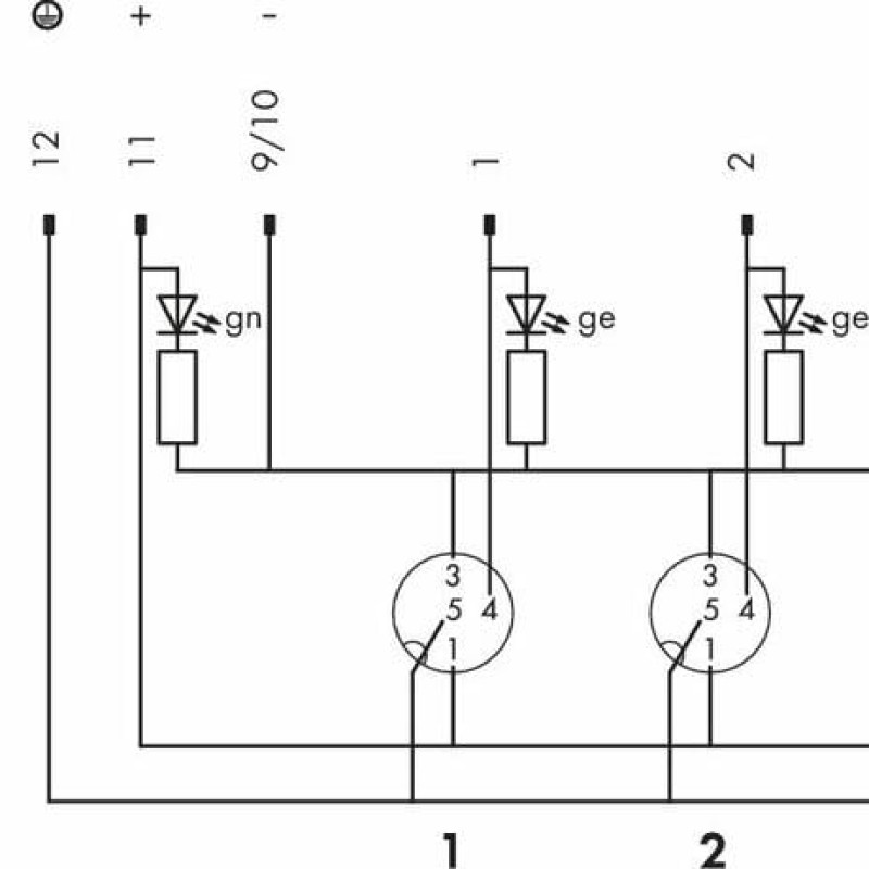 757-144 M12 sensor/actuator box;4-way;4-pole