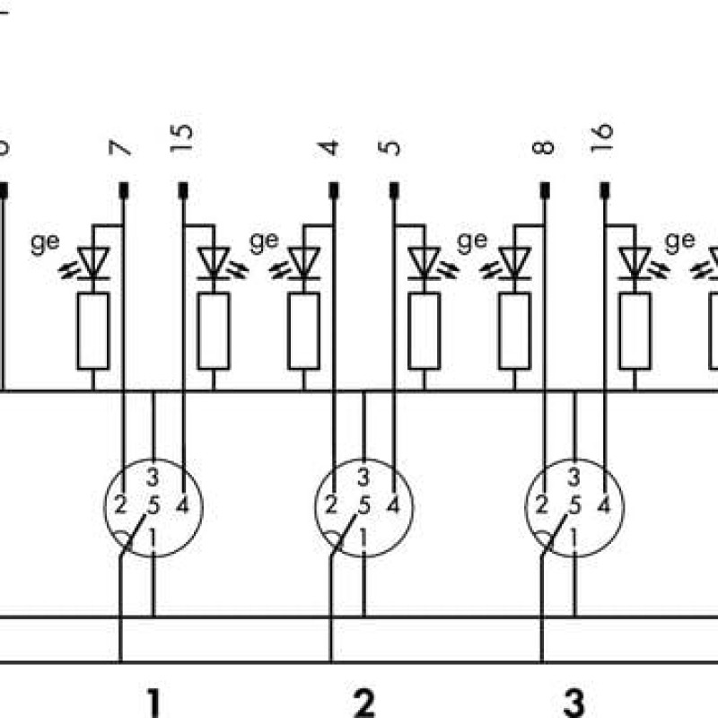 757-165 M12 sensor/actuator box;6-way;5-pole