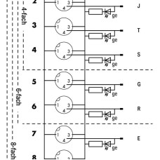 757-303 M8 sensor/actuator box;10-way;3-pole