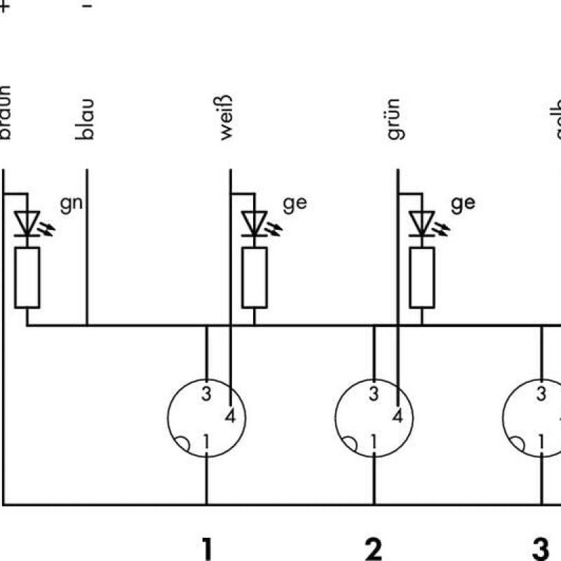 757-443/000-010 M8 sensor/actuator box;4-way;3-pole