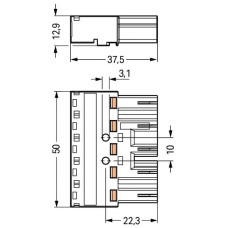770-235 Plug;5-pole;Cod. A;white