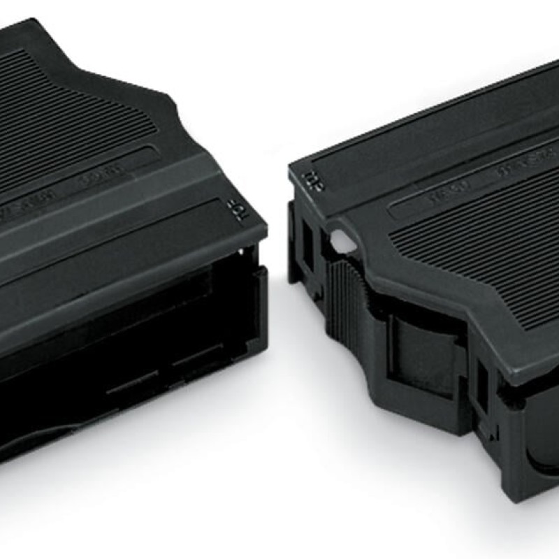 770-505 Strain relief housing;5-pole;for 2 cables;black