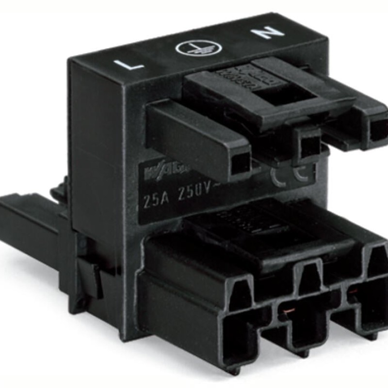 770-633 h-distribution connector;3-pole;Cod. A;black