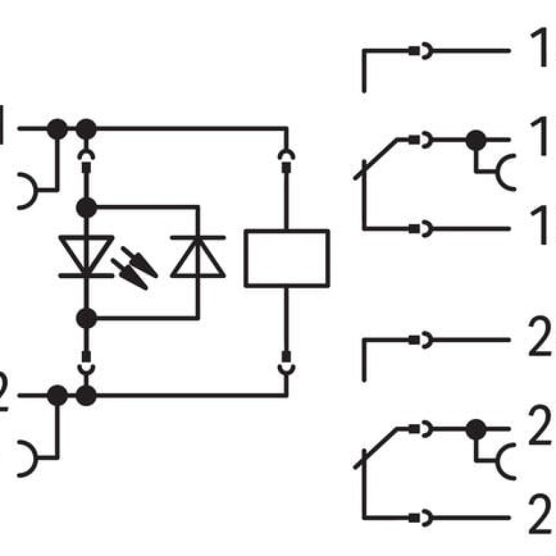 788-311 Релейний модуль; Номінальна вхідна напруга: 12 В DC; 2 перекидні контакти; сірий