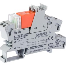 788-512 Релейний модуль; Номінальна вхідна напруга: 24 В AC; 2 перекидні контакти; сірий