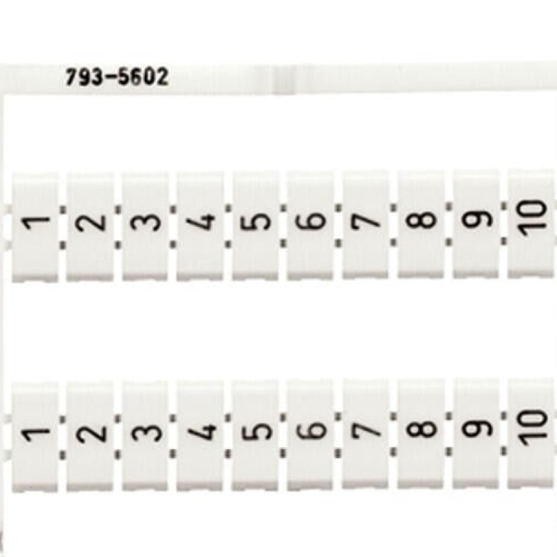 793-5602 Маркувальна карта WMB; як картка; МАРКОВАНИЙ; білий