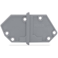 826-158 Кінцева пластина; засувний тип; товщина 1.5 мм; сірий