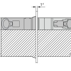 826-159 Модульна, прохідна кінцева клемна колодка для панелі; З'єднання провідник/провідник; Товщина пластини: 1 … 4 мм; сірий