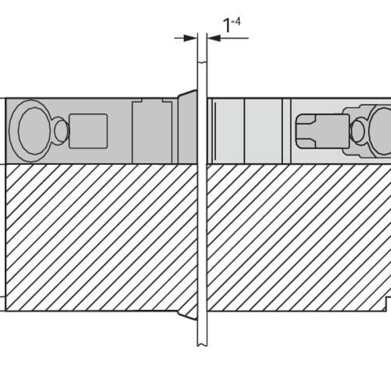 826-159 Модульна, прохідна кінцева клемна колодка для панелі; З'єднання провідник/провідник; Товщина пластини: 1 … 4 мм; сірий