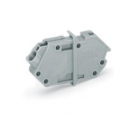 826-159 Modular, panel feedthrough end terminal block;Conductor/conductor connection;Plate thickness: 1 … 4 mm;gray