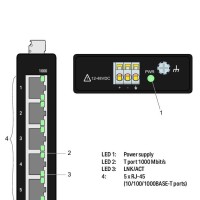 852-1111/000-001 Industrial-ECO-Switch;5-port 1000Base-T;black