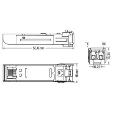 852-201/107-002 SFP Module 100BASE;FX Multi-Mode 1310 nm LC;2 km;silver-colored