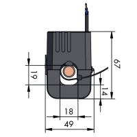 855-4001/125-001 Роз'ємний трансформатор струму; Первинний номінальний струм: 125 А; Вторинний номінальний струм: 1 А
