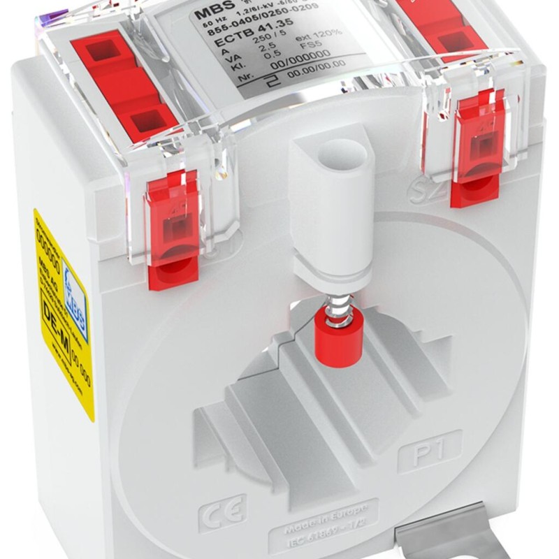 855-405/250-209 Вставний трансформатор струму; Первинний номінальний струм: 250 А; Вторинний номінальний струм: 5 А