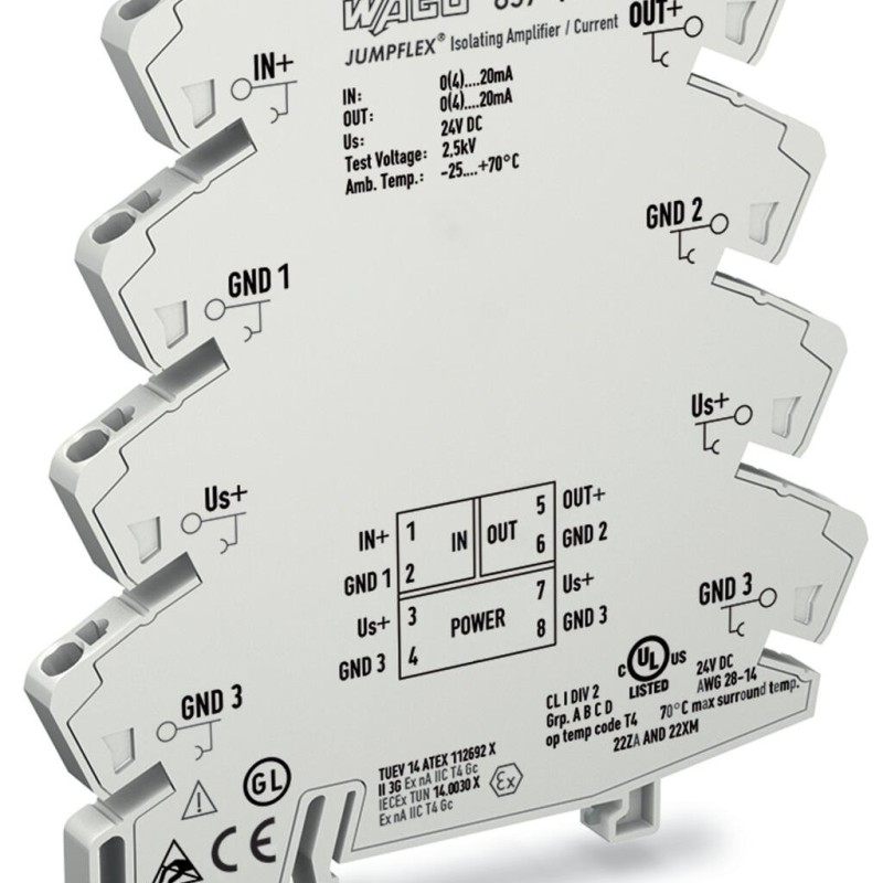 857-411 Isolation amplifier;Current input signal;Current output signal