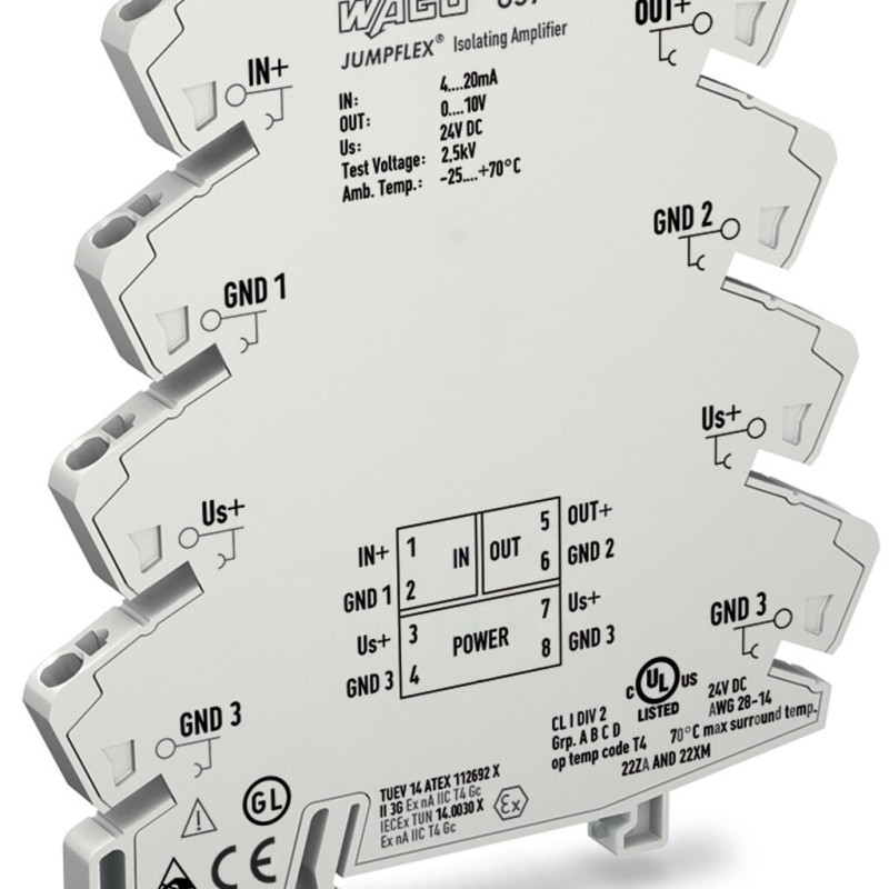 857-416 Isolation amplifier;Current input signal;Voltage output signal