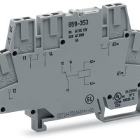 859-354 Релейний модуль; Номінальна вхідна напруга: 24 В AC/DC; 1 перекидний контакт; сірий