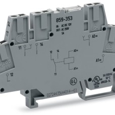 859-354 Релейний модуль; Номінальна вхідна напруга: 24 В AC/DC; 1 перекидний контакт; сірий