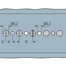 862-2593 4-conductor chassis-mount terminal strip;without ground contact;N-PE-L1;black