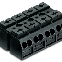 862-594 4-conductor chassis-mount terminal strip;without ground contact;4-pole;black
